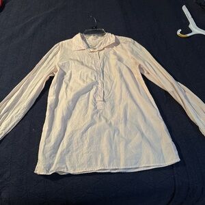 Striped Cream Long Sleeve Blouse